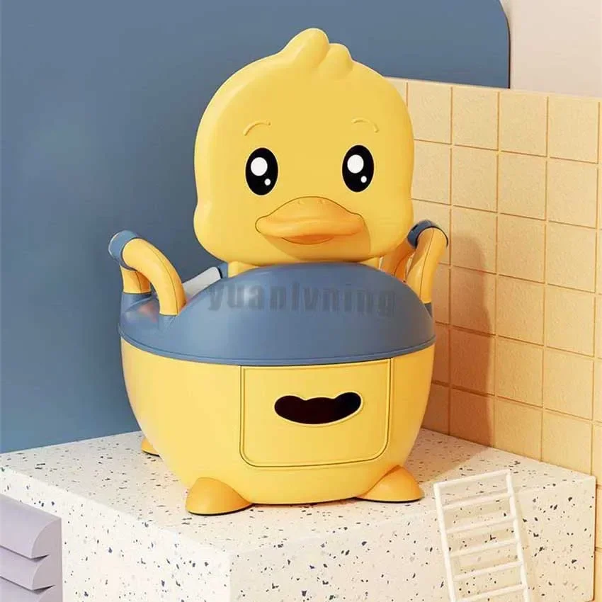 Children's Pot 1-6 Years Old Upgraded Cute Duck Baby Toilet Seat Baby Potty Portable Stool Boys & Girls Safe Trainer Seat WC 2