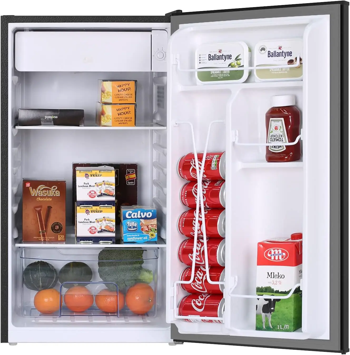 

CU.FT. Mini Dorm Refrigerator Compact Fridge Small Fridge with Freezer for Home Office Bedroom Dorm,Low Noise,Adjustable Tempera
