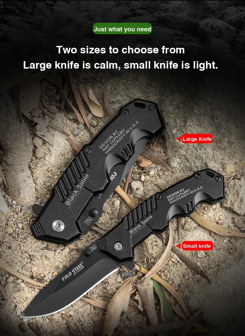Description Picture 5 of itemStainless Steel Folding Knife High Hardness Tactical Emergency Self-defense Knives EDC Outdoor Camping Survival Pocket Knife
