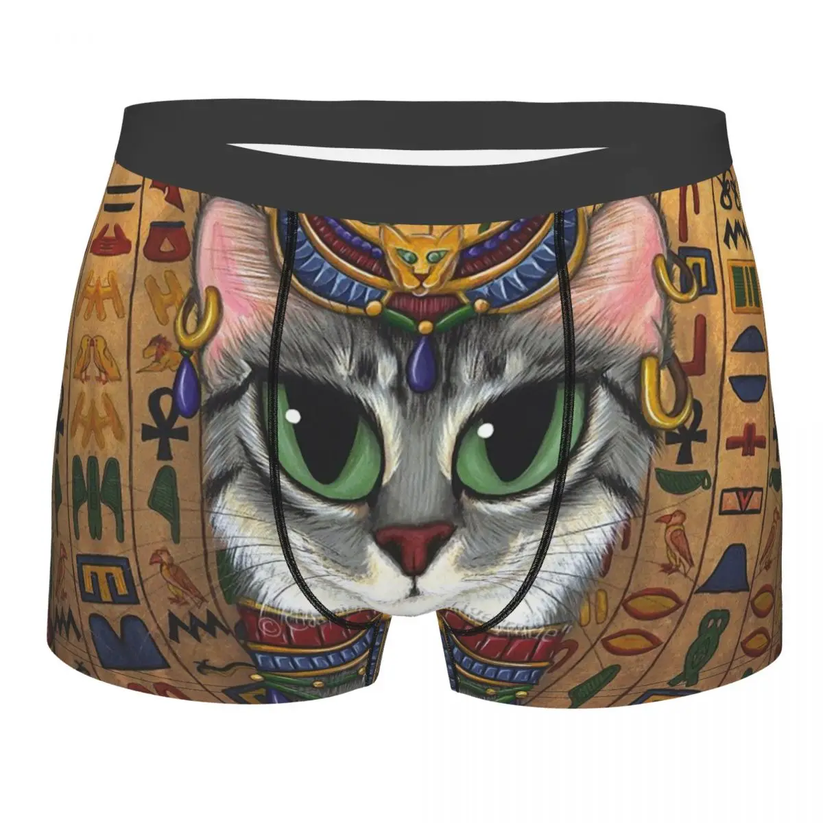 Cats And Ankh Cross Ancient Egypt Men's Boxer Briefs special Highly Breathable Underwear High Quality 3D Print Shorts Gift Idea leviathan cross men s boxer briefs boxer briefs highly breathable underwear high quality print shorts gift idea