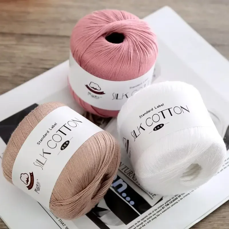Silk Lace Cotton Milk Crochet Yarn Baby Hand-Knitted Warm Soft Knitting Thread for Hand Knitting Supplies Cross Stitch for DIY 4