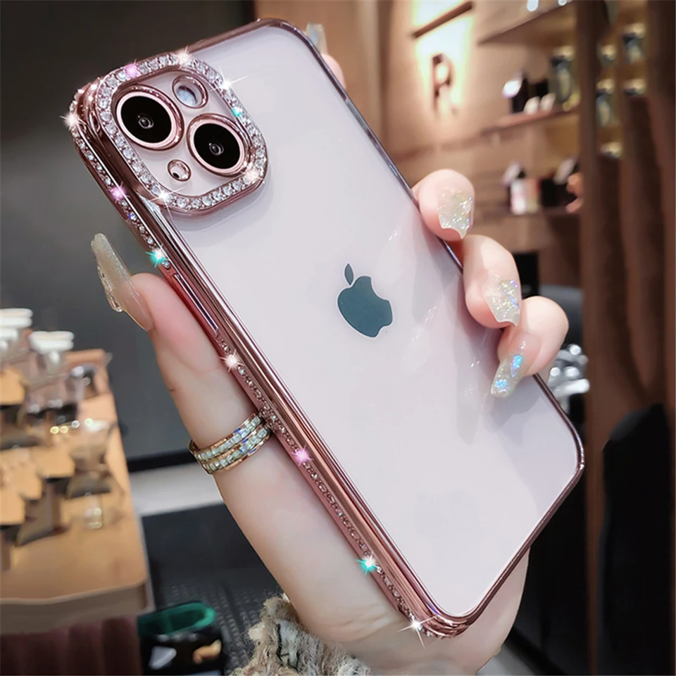 Custodia IPhone 15 Pro Con Strass Glitterati E Paillettes | Compatibile MagSafe | Cover Trasparente Rigida In TPU Morbido | Antigraffio E Antiurto | Protettiva E Lucida - 4