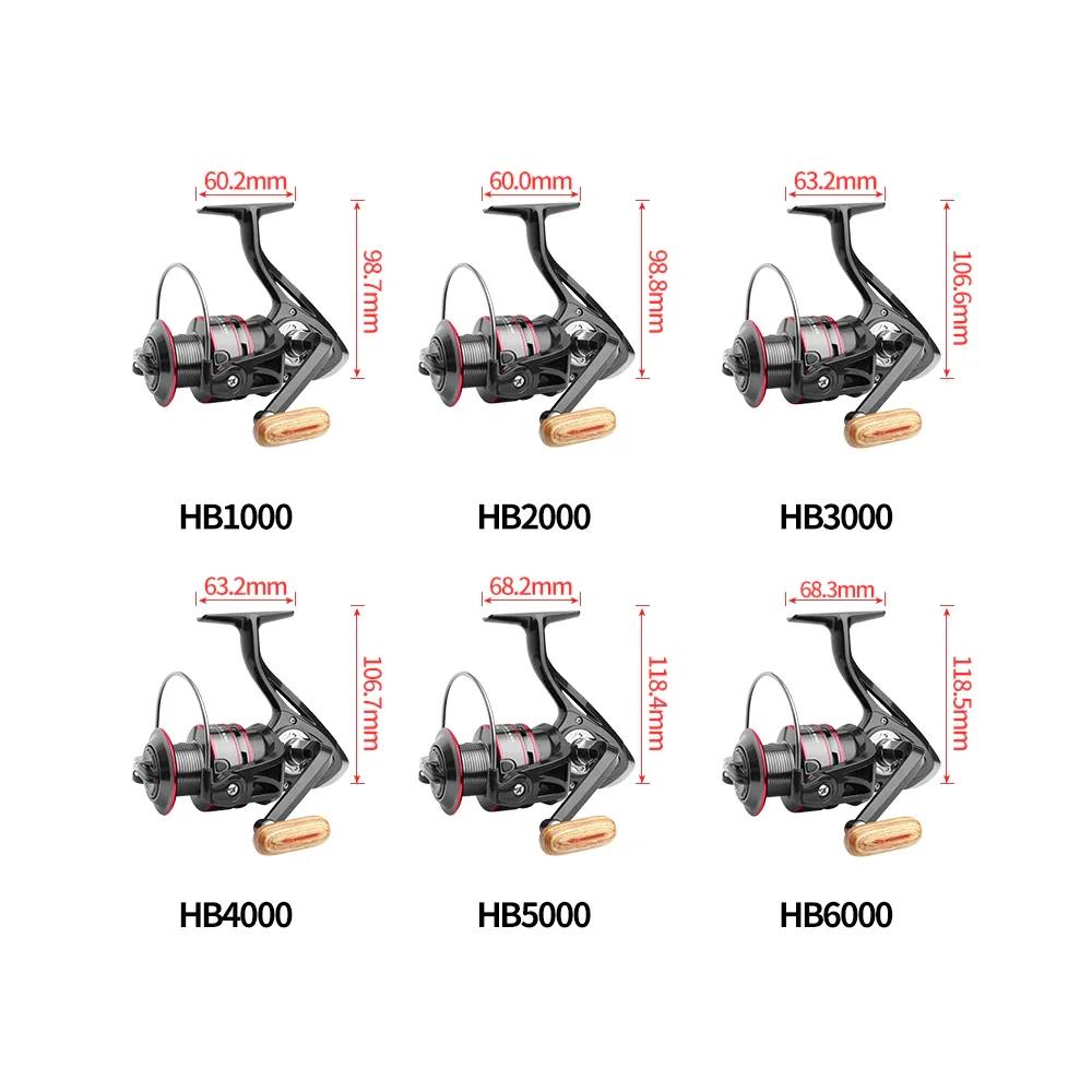 

1PC Fishing Reel 500-7000 Spinning Reel Metal Spare Spool Saltwater Reel Fishing Accessories Carp Reel