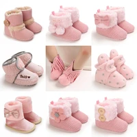 0-18M Baby Autumn And Winter Boots For Girls And Boys Black Warm Shoes For Fashionable Toddlers The First Step Of learning To 1