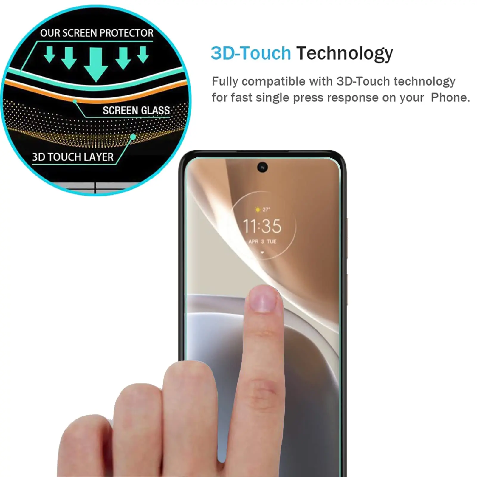 Crystal Mica 9H Tempered Glass Screen Protector - HD Clear, Transparent, Anti-Scratch