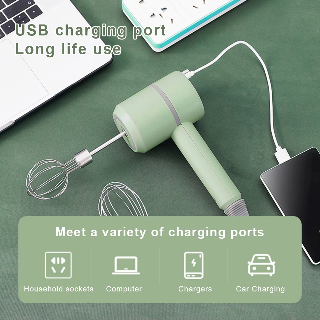 

Bakery Electric Egg Beater Cream Whisk Batter Mixer DIY Kitchen Gadget