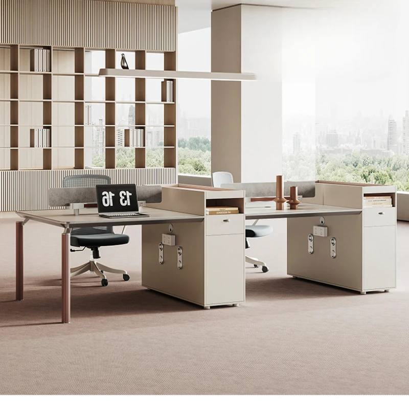 Staff desk, accounting and finance office desk, chair combination workstation, minimalist modern company card seat, six person office desk and chair combination office four person staff desk financial card seat screen workstation office furniture