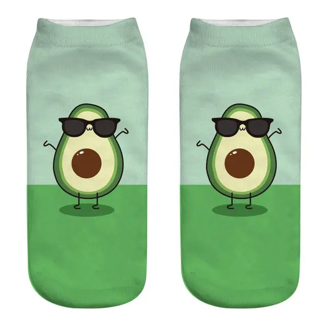 New Summer Fashion 3D Printing Socks Cute Art Creative Food Chips Ankle Socks Harajuku Funny Happy Sock HK43001-4