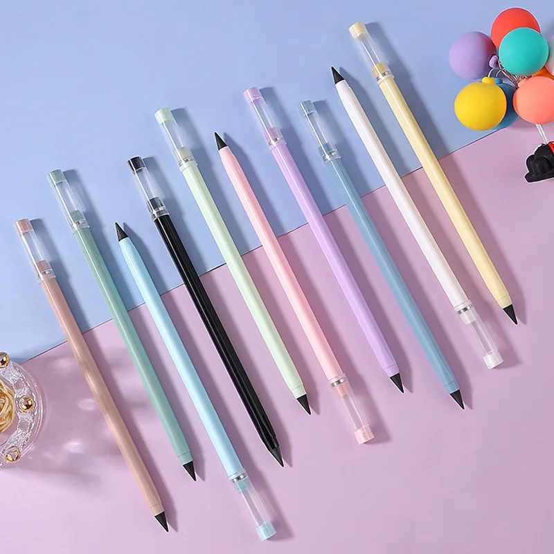 Alloy Head Infinity Pencil Office Equipment Aesthetic School Supplies Unlimited Writing Pencil for Student Free of Sharpening