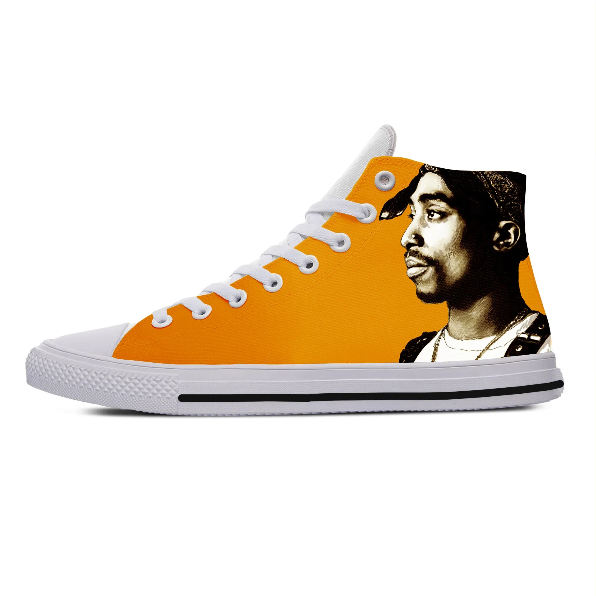 Hot Cool Fashion 2Pac Tupac High Sneakers Men Women High Quality High Help Casual Shoes Summer Classic Latest Board Shoes