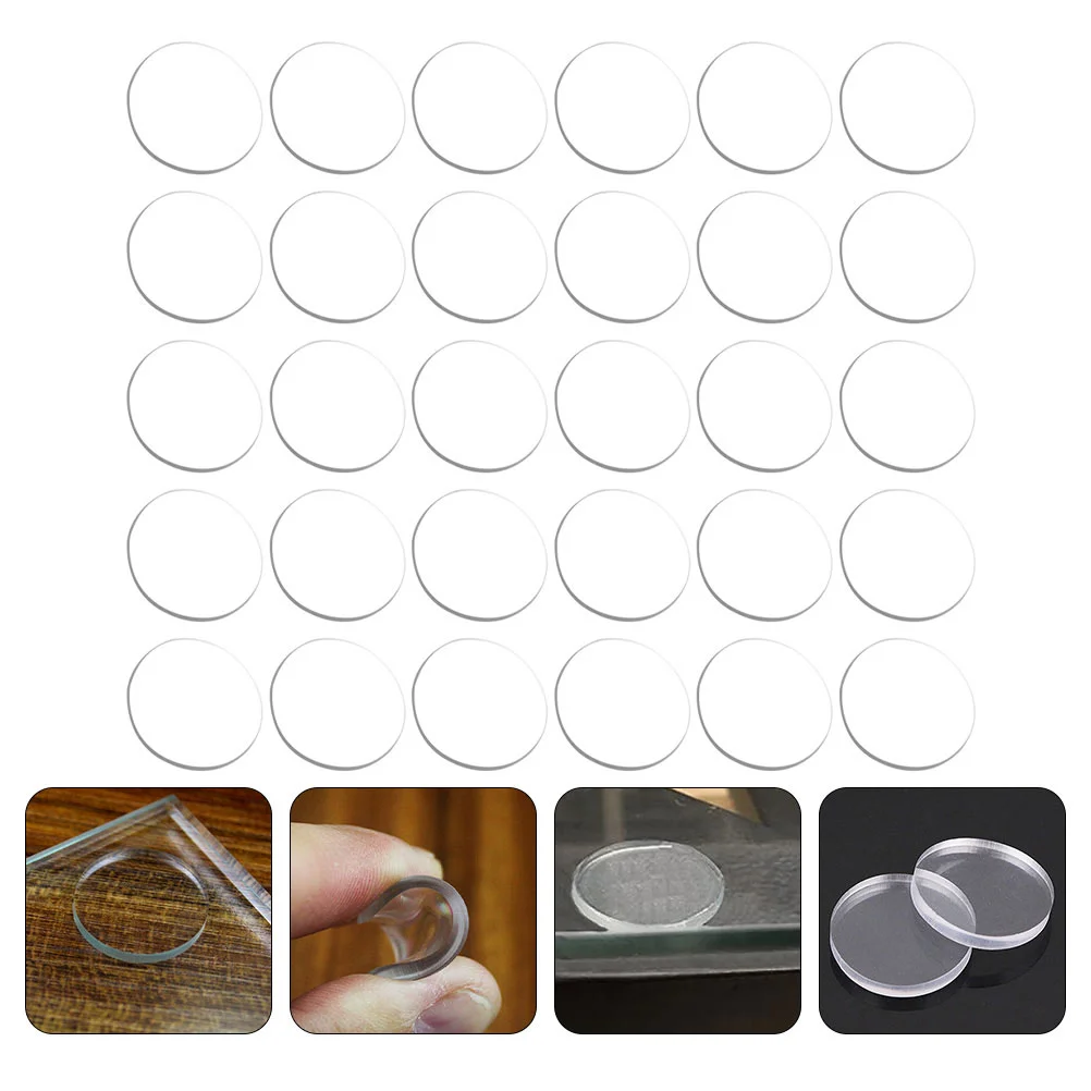 10/12/20pcs Glass Table Pad Non-Slip Suction Cup Wahser Spacer Damper Pad Furniture Mute Stickers Glass Fixed Tool