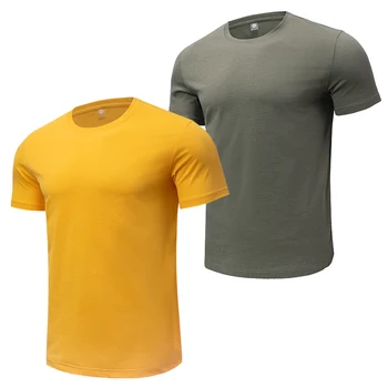 2pcs men/woman breathable fast drying running sports fitness breathable comfortable short sleeve T-shirt casual light Gym Tops 1