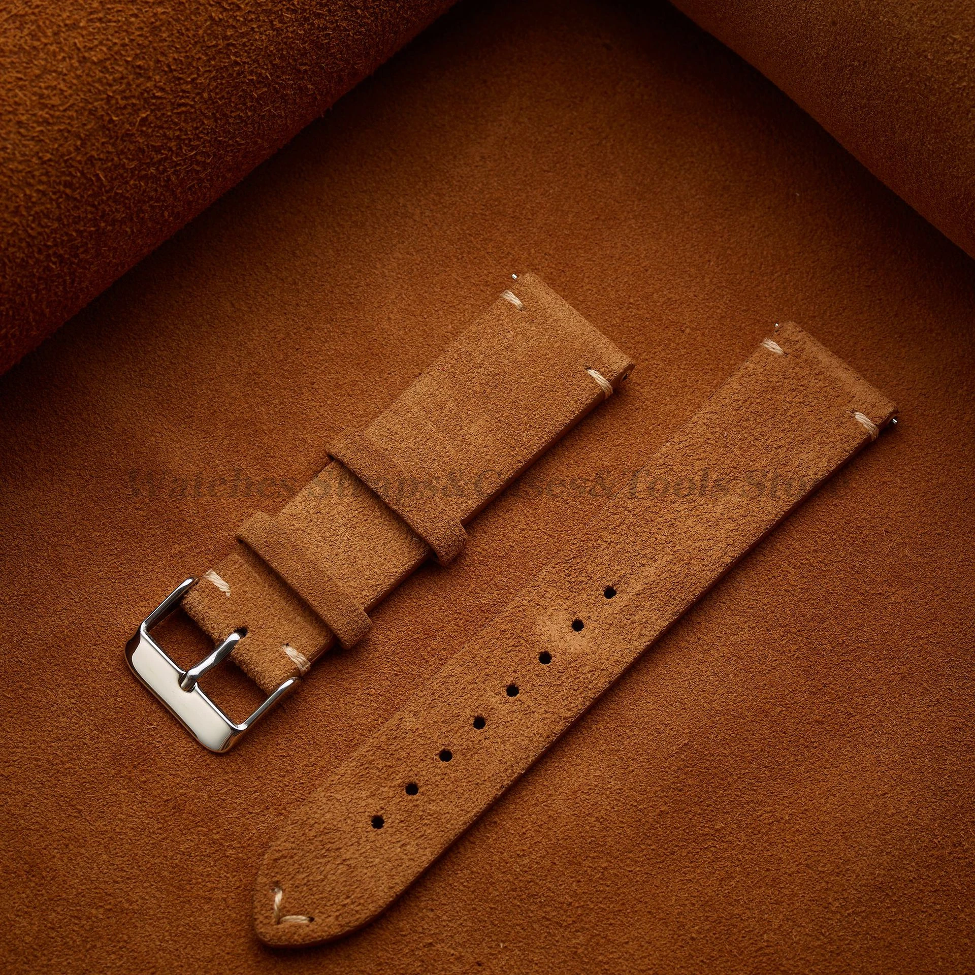 Luxurious Soft Suede Calfskin Watch Strap with Quick Release