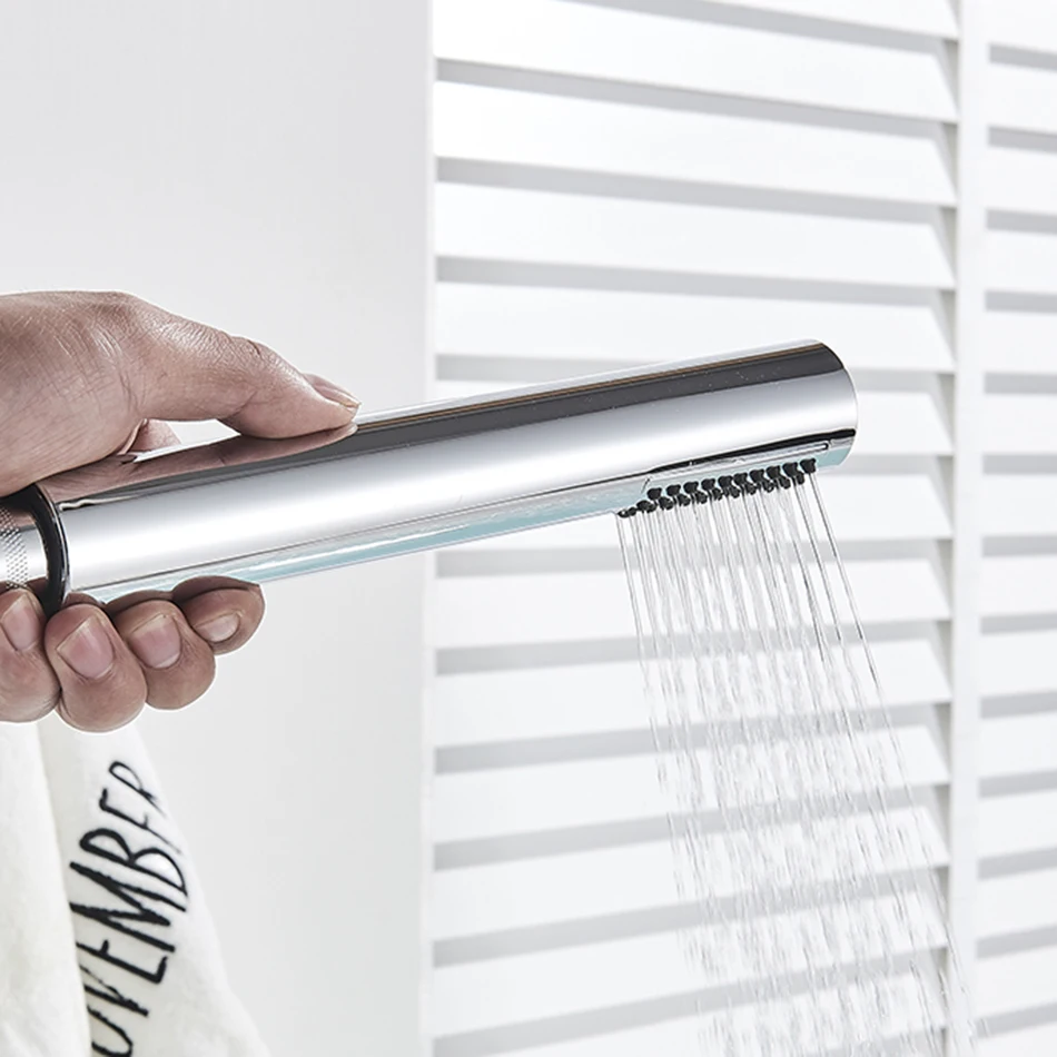 Uythner Hand-held Shower Head Water Saving Black Bathroom Rainfall Shower Nozzle Aerator High Pressure handheld Shower Head 4