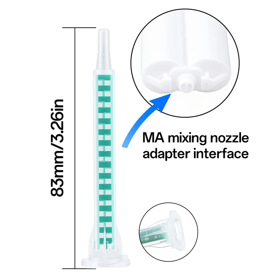 BODYA Lot de 100 buses de mélange époxy en plastique pour pistolet à colle AB56 BODYA Lot de 100 buses de mélange époxy en plastique pour pistolet à colle AB56