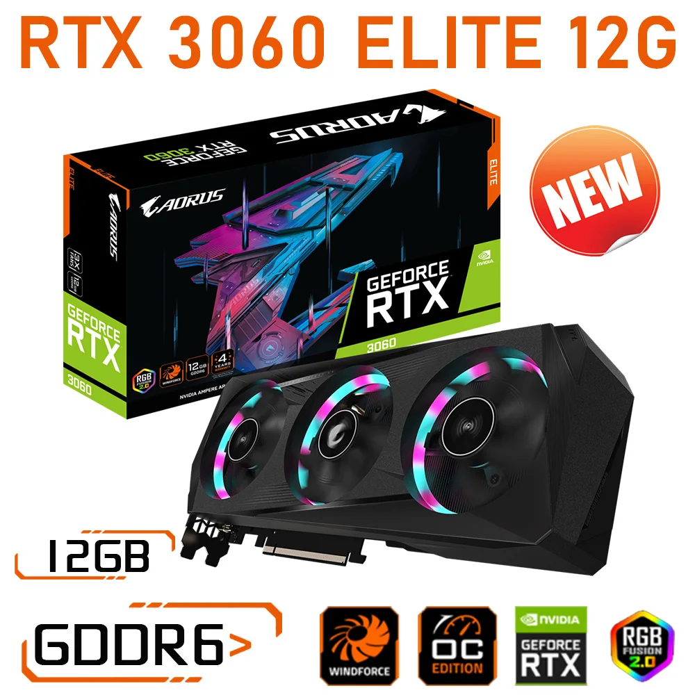 

NVIDIA RTX 3060 Graphics GDDR6 RTX 3060 Video Card 12GB 192bit Desktop RTX 3060 Video Card GDDR6 RTX3060 GPU HDCP Overlocking