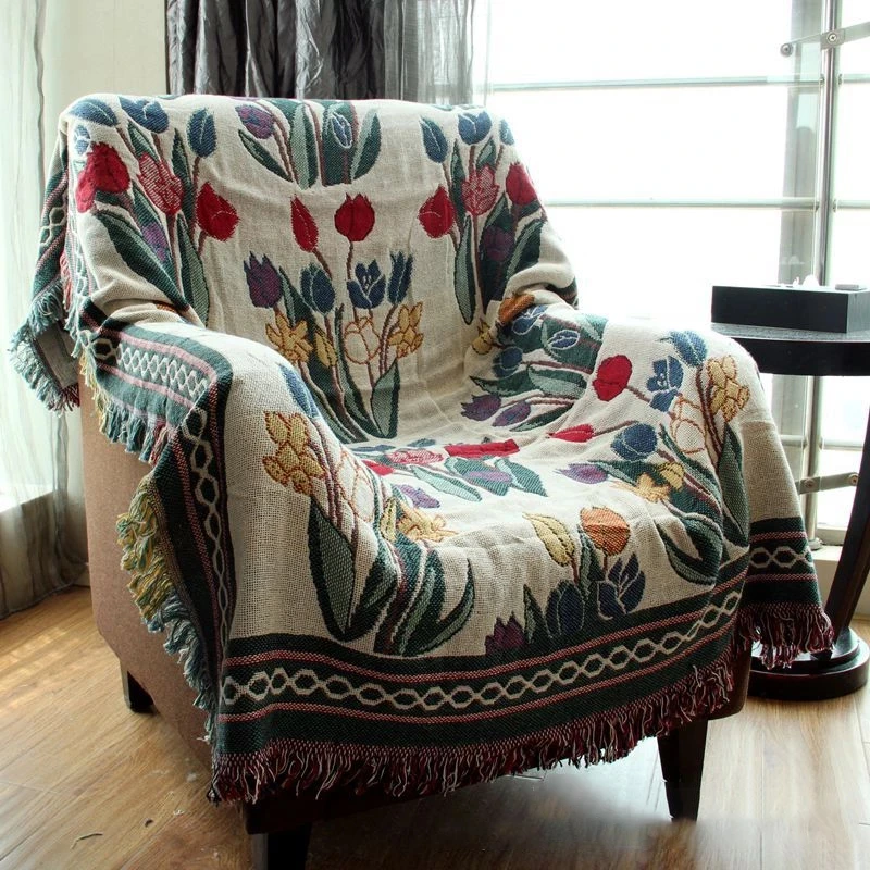 Vintage Floral Throw Blanket | Blankets Sofa Flower | Floral