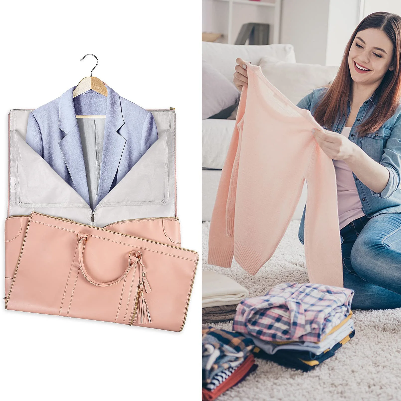 2-in-1 Foldable Clothing Travel Bag 2