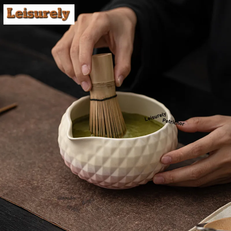 Star Diamond Matcha Eight-piece Set Ceramic Relief Bowl Song Dynasty Tea Ceremony Whisk Strainer Brush Accessories Ornaments