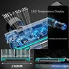 Luxury Piano Digital Bathroom Shower Set 12 Inch Rainfall Shower Head Hot Cold Bathroom Faucets Thermostatic Piano Shower System 4