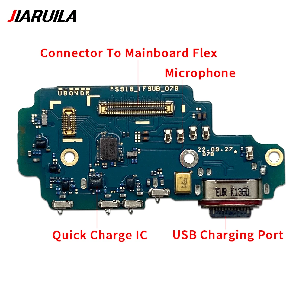 Porta di ricarica USB Flex per Samsung S22 S23 Plus S24 S21 Ultra Caricatore Dock Connettore Scheda di ricarica Cavo flessibile con microfono - Image 3