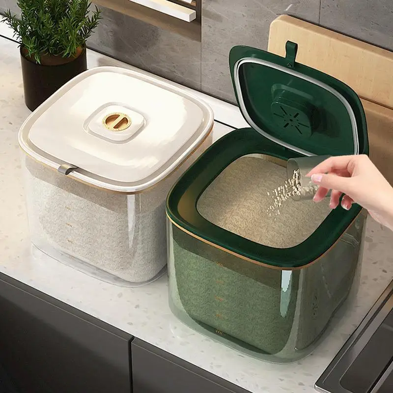 

Moisture-proof Household Rice Box Kitchen Storage Container Flour Cereals Plastic Storage Container Barrels Sealed Grain Box
