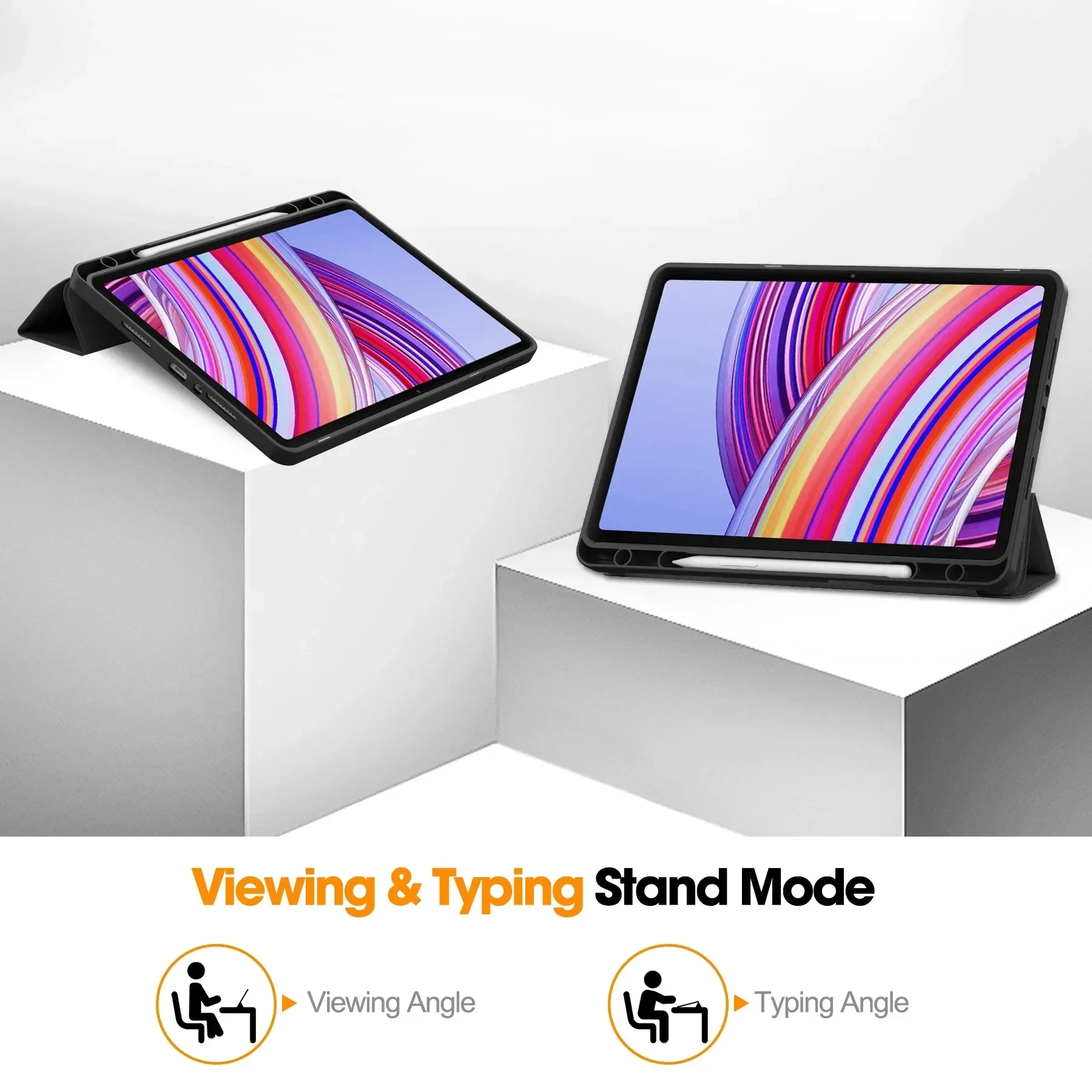 Premium Smart Cover with Pencil Holder for 12.1-inch Tablet - 2024 Edition