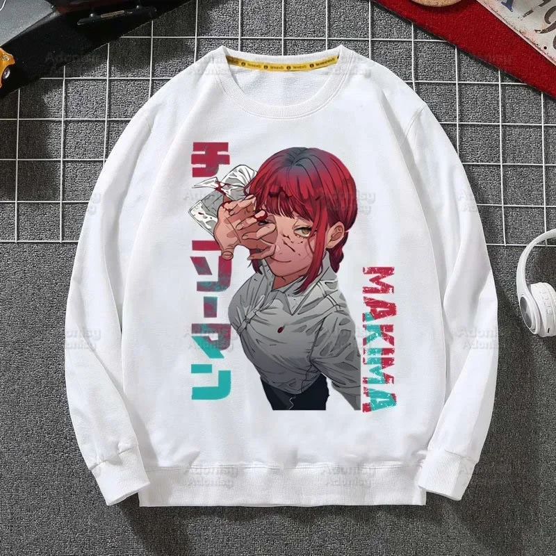 

Chainsaw Man MAKIMA Japanese Anime Manga Hoodies Autumn Sweatshirt Men Hip Hop Hoodie Men Classic Hoody Pullover Tops