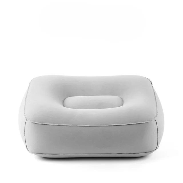 Inflatable Foot Rest Pillow for Travel Essentials Airplane Train Car Home Office Cushion Stool 2