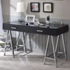 Computer Sit Stand Up Desk, Modern Look While Providing Reliable Stability ,Chrome 2-Drawer Writing Deskit Offers 1