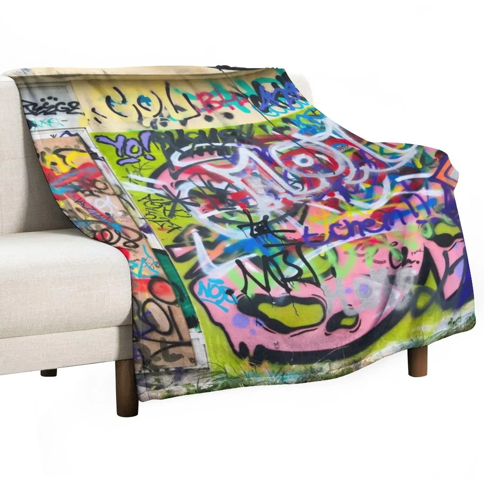 

Urban Graffiti Throw Blanket Baby Blanket Multi-Purpose