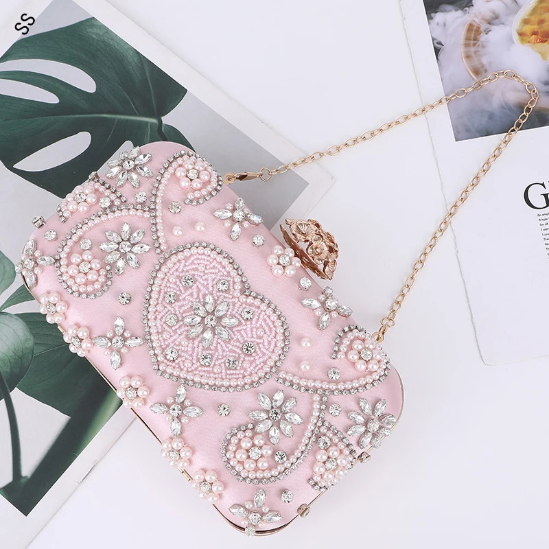 Pearl  Bag Clutch Bag Exquisite Elegant Diamond Storage Bag Evening Bags Handbags Women Fashion Bag