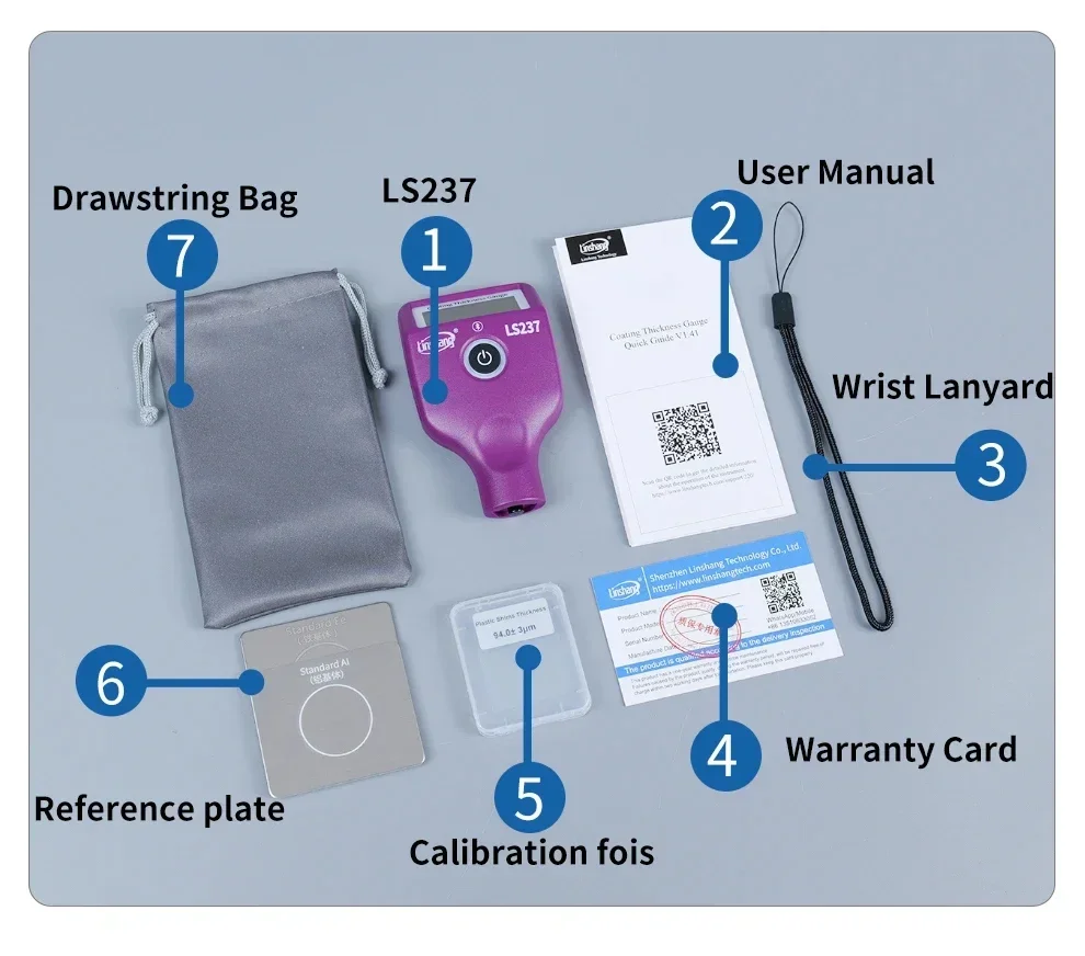Car Paint Thickness Gauge TypeC Charge Checking Auto Coating Identify Ferrous Putty Three Color Rotatable Screen