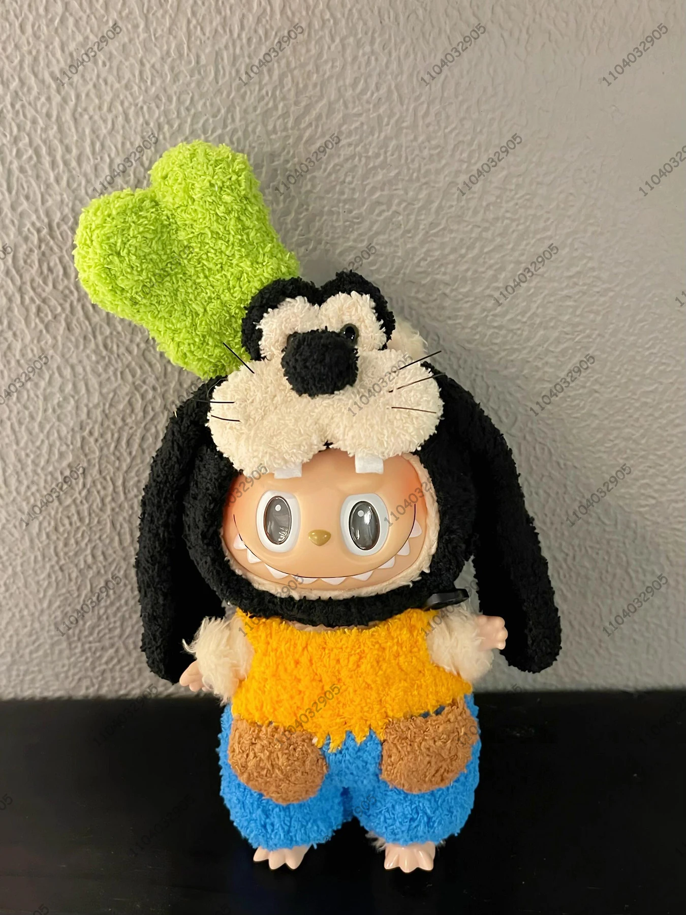 Labubu The Monsters Disney Goofy Costume Hand Knitted Clothes 1:1 Original Replica Vinyl Doll Action Figure Bag Charm Gift