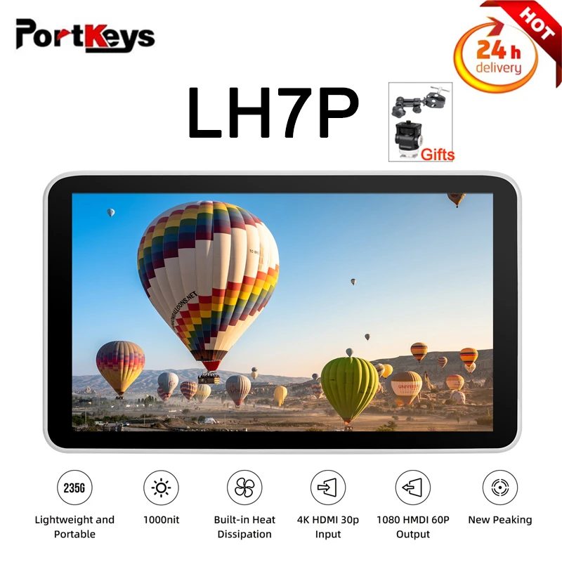 Portkeys Lh7P 7 "Full Hd 4K Hdmi Monitor Touch Screen Monitor Di Controllo Della Fotocamera Wireless Per Sony Fx3 Fx30 A7C A7M Iii/Iv A7Siii