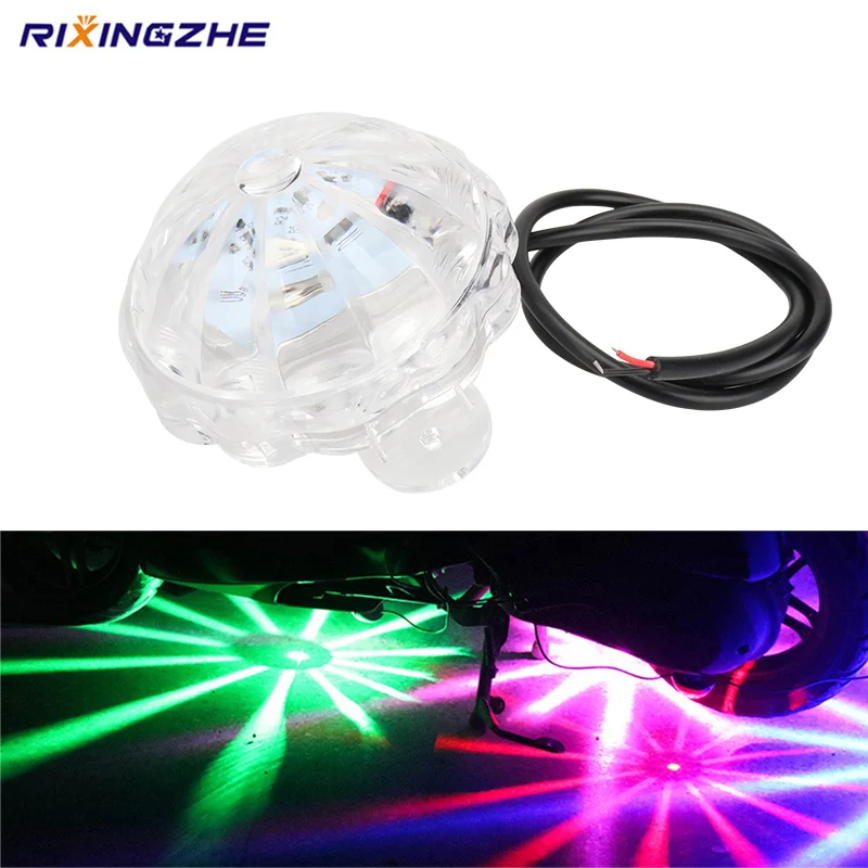 1PC Motorcycle Car Electric Vehicle Strobe Chassis Light Floodlight Decorative RGB Universal 12V