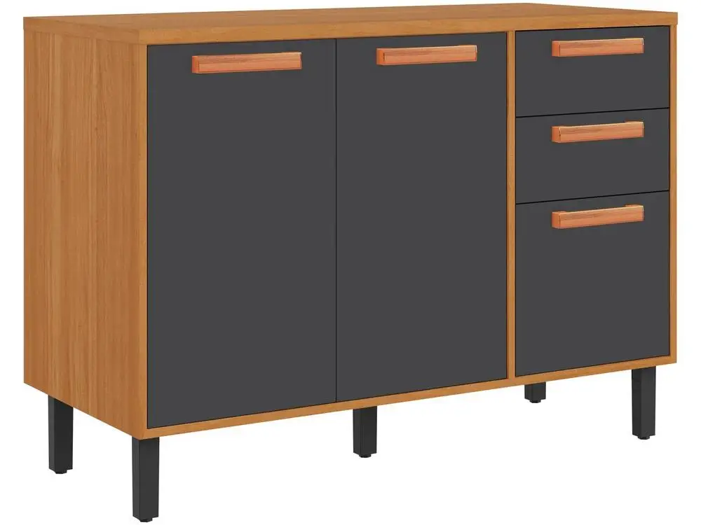 Balcão de Cozinha para Forno ou Micro-ondas Itatiaia 3 Portas 2 Gavetas Nápoles 4