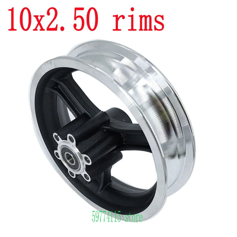 10 Inch Electric Scooter Wheel Hub 10 Inch Aluminum Alloy Wheel Rims 10x2 10x2.125 10x2.50 10x2.25 10x70-6.5 Tires Rims