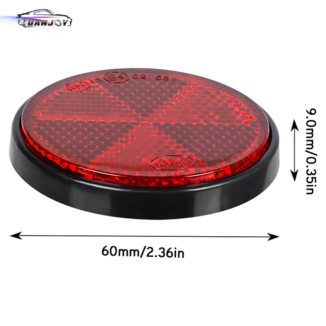 Yuanjoy 10 Pack Round Self-Adhesive Reflectors Safety Spoke For Gate Posts  Cars Trailer Motorcycle Safety Rear Reflective - AliExpress