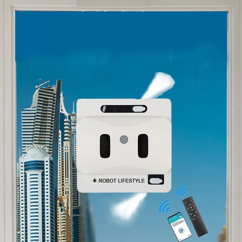 Two Sides Spray Water Robot Window Cleaner 52ml Robotic Window Cleaning