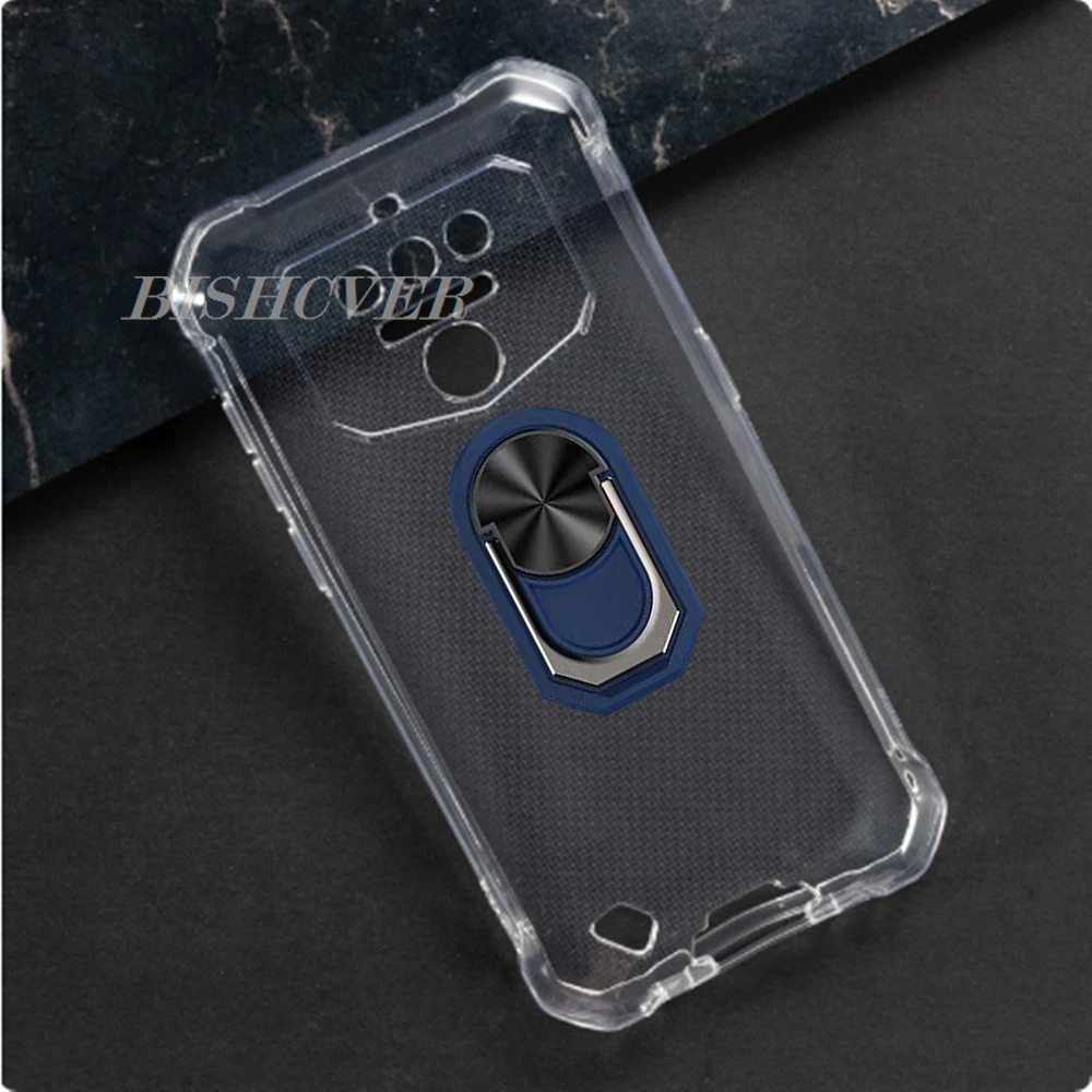 Enhanced Grip Ring Holder TPU Silicone Phone Case Cover, 5.5 Screen Size Compatible
