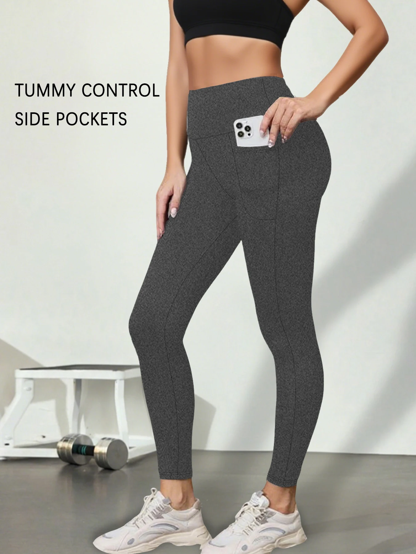 Women's Super Soft Leggings with Pockets, High Waisted Tummy Control for Yoga Workout and Casual Lounge Wear Comfort Sc86a153548b541328e2ff044585c4e94u
