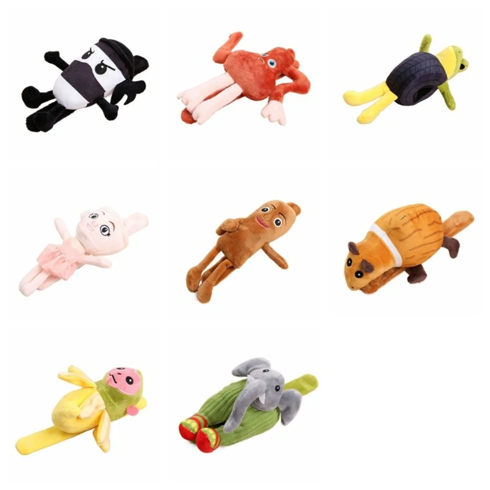 Handheld Wrist Doll Tungtungtung Plush Tungtungtun Wrist Toy Doll Fluffy Plush Slap Bracelet Cute Soft Plush Hand Ring Kids Toys