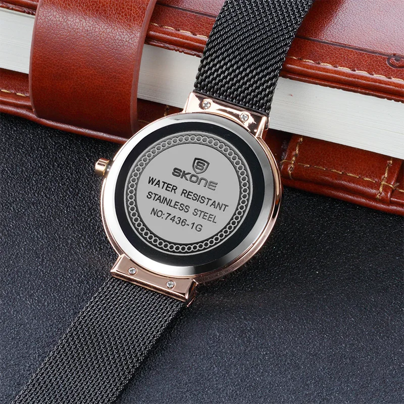 Skone Simple Fashion Bering Style Women's Quartz Watch Waterproof Time Space Watch Imported Quartz Model