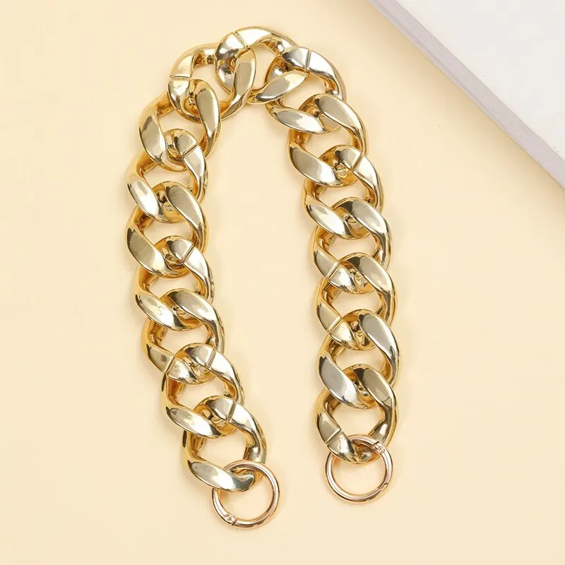 Versatile Women Bag Chain Strap Wide Chain Colorful Fashion Bag Accessories Bag Chain