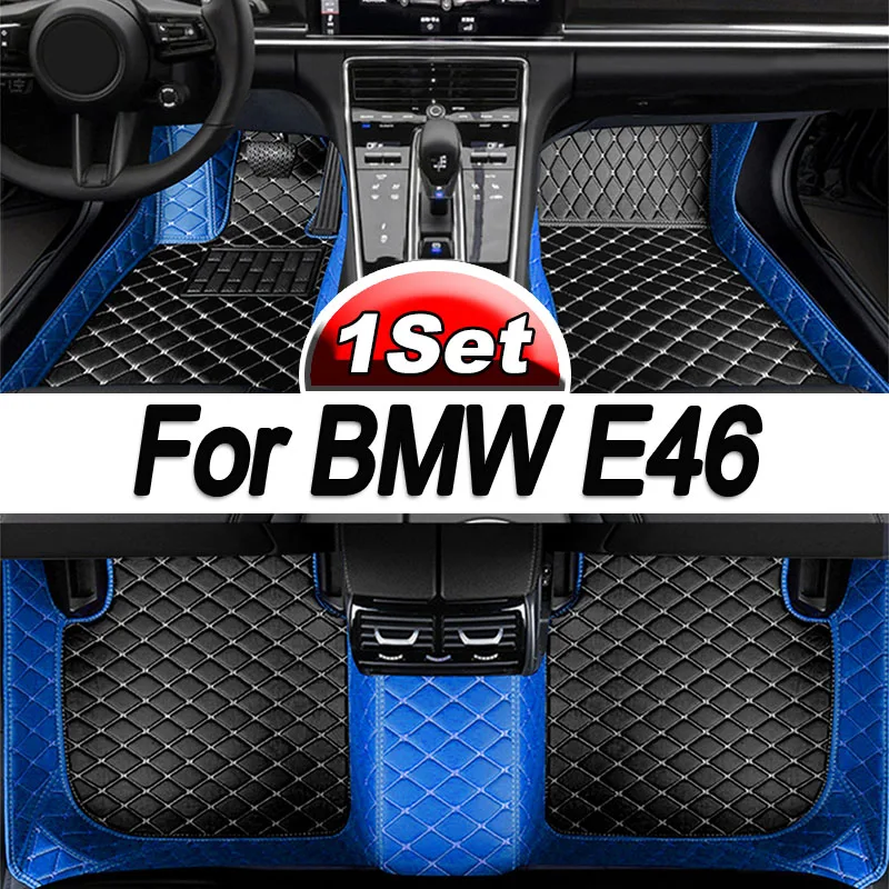 

Автомобильные коврики для BMW E46 1998-2004, Прямая поставка, аксессуары для интерьера автомобиля, 100%, кожаные коврики, накладки для ног