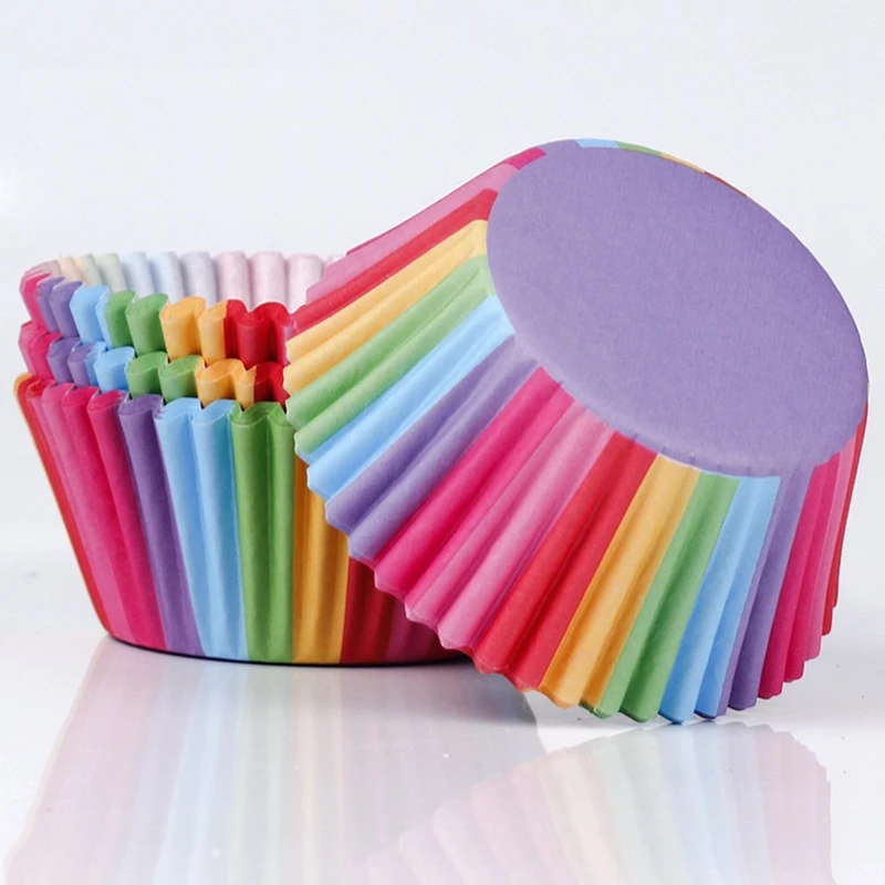100 Pirottini Per Muffin E Cupcake - Motivo Fragola, Carta Alimentare Antiaderente, 68x39 Mm, Perfetti Per Feste E Matrimoni
