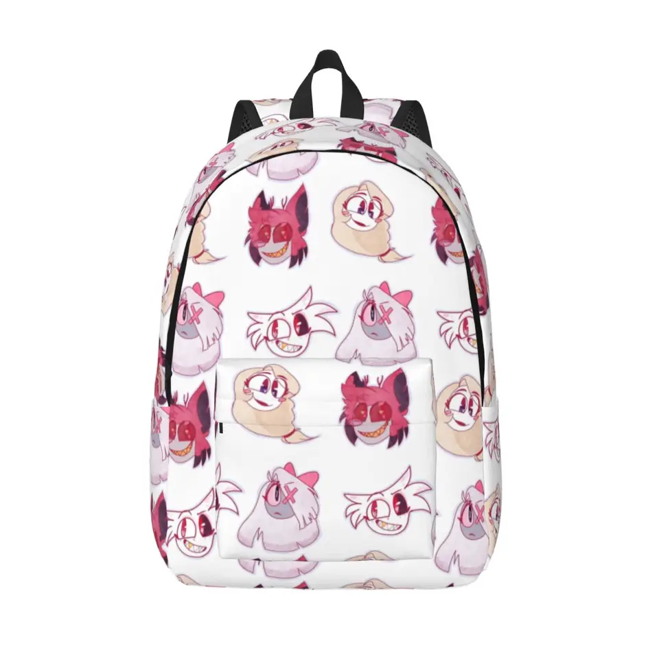 Zhongkaihua Hazbin - Juego de mochila de hotel de 3 piezas, mochila Amime individual, bolsa de almuerzo, estuche para lápices, suministros de regreso a clases, mochila casual, bolsa de viaje, tipo 1