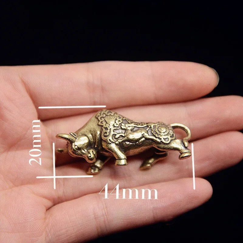 Bronze Bulldog Statue Good-luck Ornament Home Decoration Miniature Animal Figurines ornament crafts miniature ornament miniature figurines