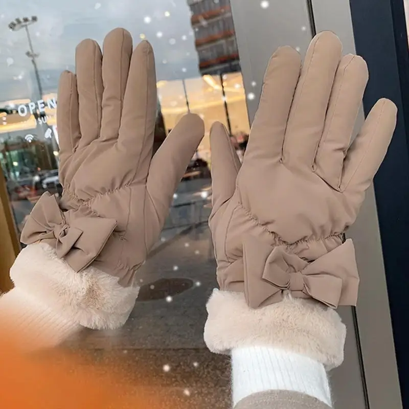 Gloves Women's Winter Riding Ski Warm Plus Thickened Cold Windproof De Gloves For Winter Outdoor Gloves